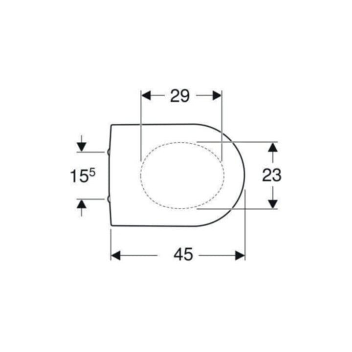 Geberit WC-Sitz iCon Scharniere Edelstahl, weiß