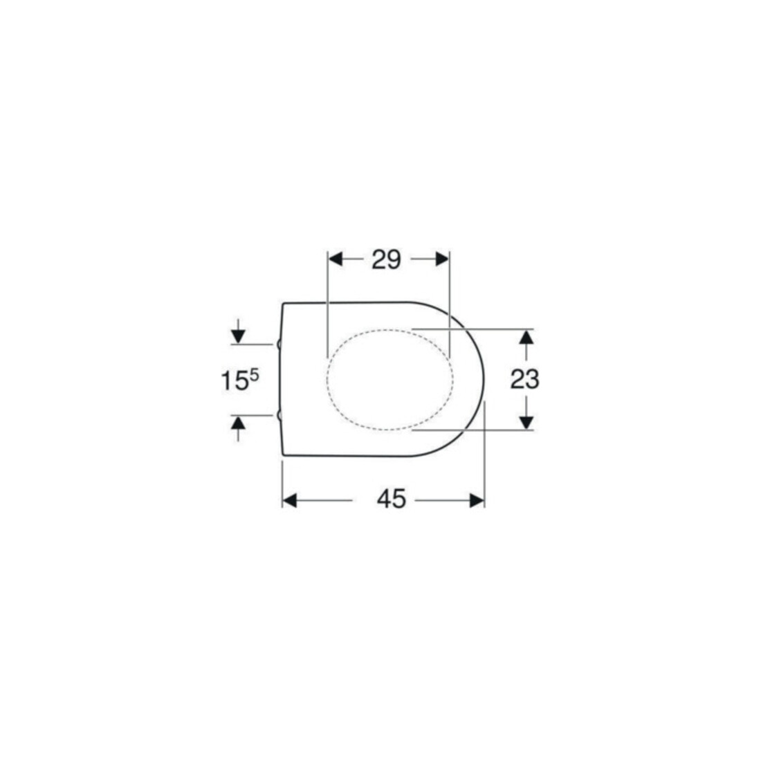 Geberit WC-Sitz iCon Scharniere Edelstahl, weiß