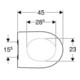 Geberit WC-Sitz iCon schl. Des., S. MS vc, Absenkaut., we.