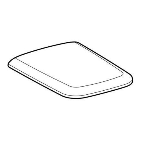Geberit WC-Sitz iCon Square Scharn. MS verchromt, m Absenkaut., weiß
