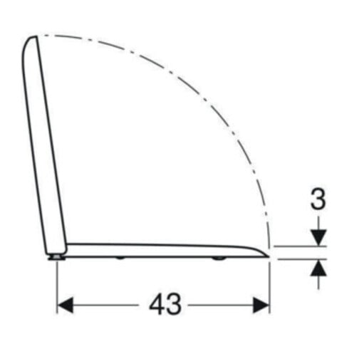 Geberit WC-Sitz iCon Square Scharn. MS verchromt, m Absenkaut., weiß