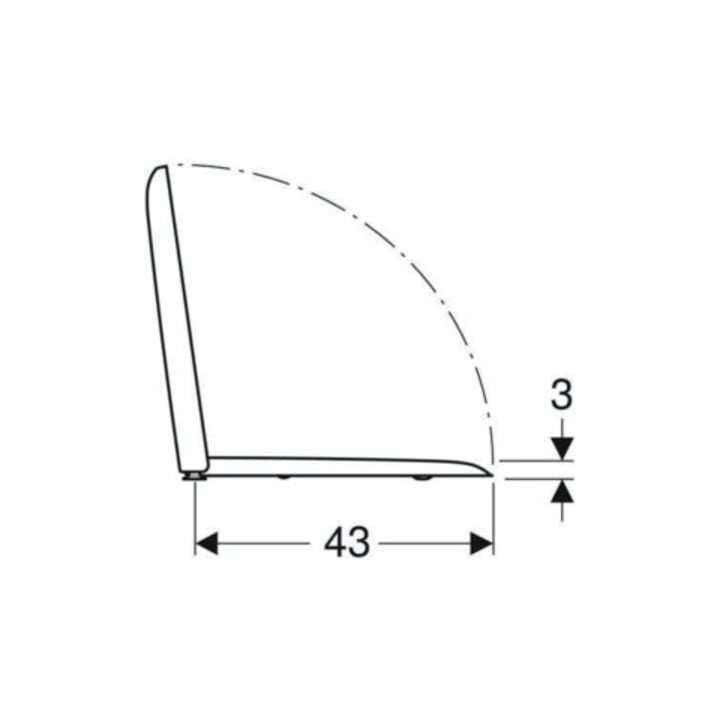 Geberit WC-Sitz iCon Square Scharn. MS verchromt, m Absenkaut., weiß