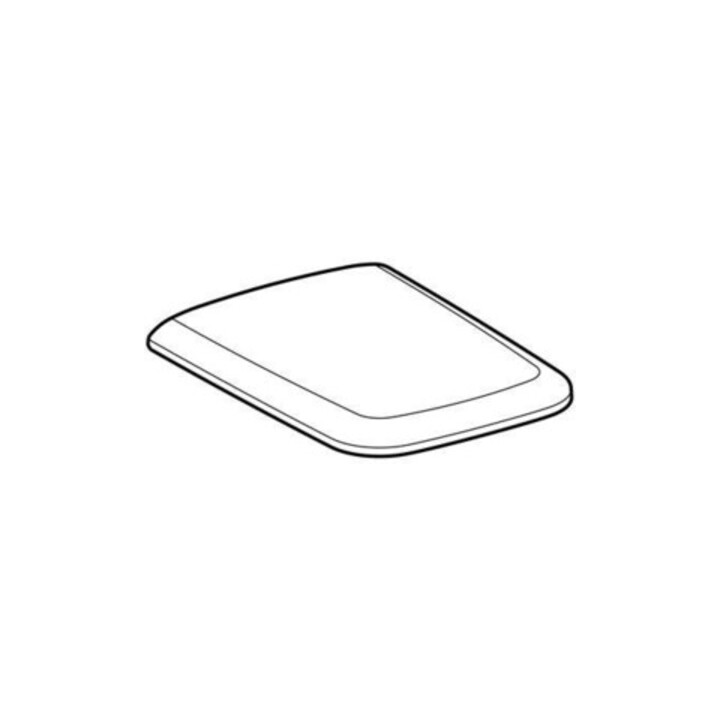 Geberit WC-Sitz iCon Square Scharn. MS verchromt, m Absenkaut., weiß