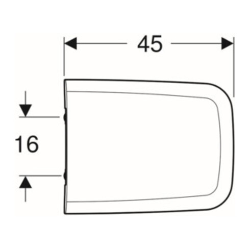 Geberit WC-Sitz iCon Square Scharn. MS verchromt, m Absenkaut., weiß