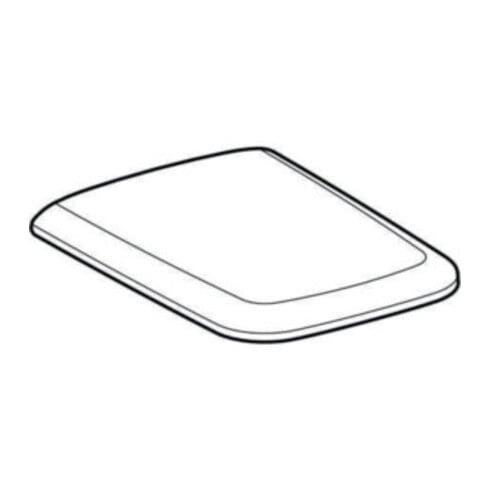 Geberit WC-Sitz iCon Square Scharn. MS verchromt, m Absenkaut., weiß