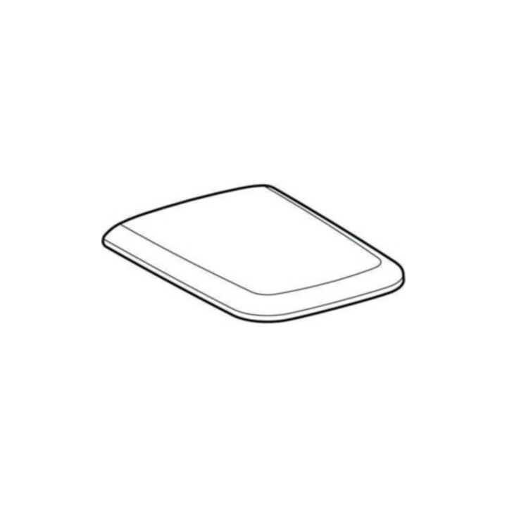 Geberit WC-Sitz iCon Square Scharn. MS verchromt, m Absenkaut., weiß