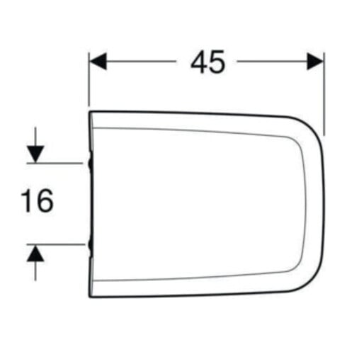 Geberit WC-Sitz iCon Square Scharn. MS verchromt, m Absenkaut., weiß