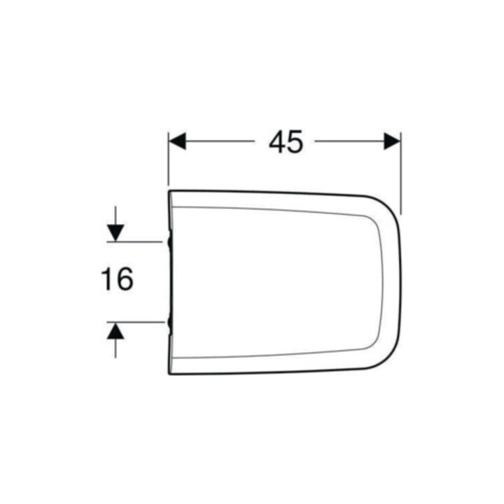 Geberit WC-Sitz iCon Square Scharn. MS verchromt, m Absenkaut., weiß