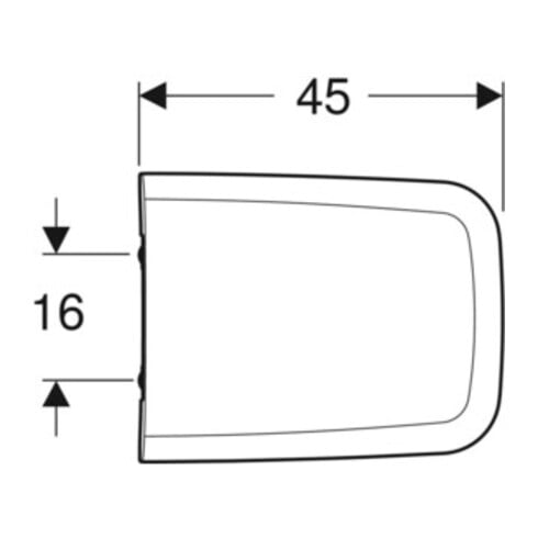 Geberit WC-Sitz iCon Square Scharn. MS verchromt, m Absenkaut., weiß