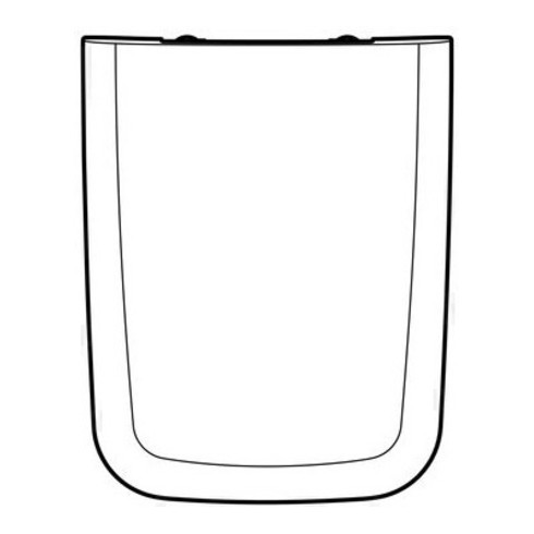 Geberit WC-Sitz iCon Square Scharniere Messing verchromt, weiß