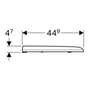 Geberit WC-Sitz iCon Square Scharniere Messing verchromt, weiß-2