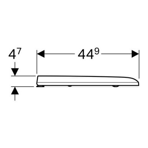 Geberit WC-Sitz iCon Square Scharniere Messing verchromt, weiß