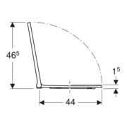 Geberit WC-Sitz One Designabdeckung weiß-2
