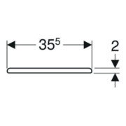 Geberit WC-Sitz Renova äg., o Abs, Befestig. v unt, Scharn. ES-5