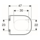 Geberit WC-Sitz Renova Comfort we., barrierefrei, Befestigung von unten-5