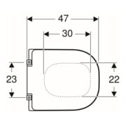 Geberit WC-Sitz Renova Comfort we., barrierefrei, Befestigung von unten-5