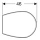 Geberit WC-Sitz Renova mh, o Abs, Befestig. v unt, Scharn. ES