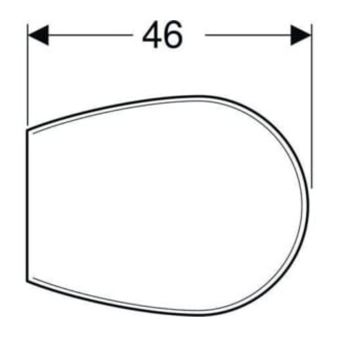 Geberit WC-Sitz Renova mh, o Abs, Befestig. v unt, Scharn. ES