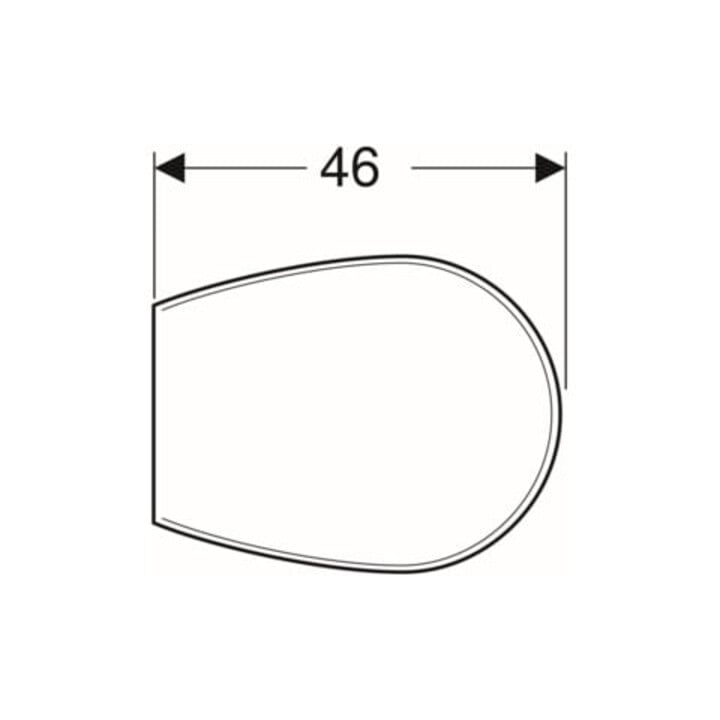 Geberit WC-Sitz Renova mh, o Abs, Befestig. v unt, Scharn. ES
