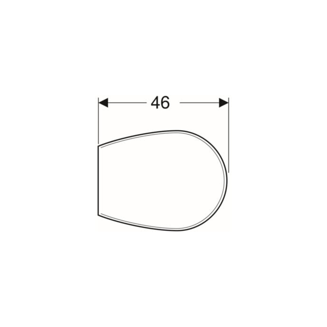 Geberit WC-Sitz Renova mh, o Abs, Befestig. v unt, Scharn. ES