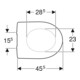 Geberit WC-Sitz Renova w, o Abs, Befestig. v unt, Scharn. ES-4