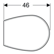 Geberit WC-Sitz Renova pg., o Abs, Befestig. v unt, Scharn. ES-2
