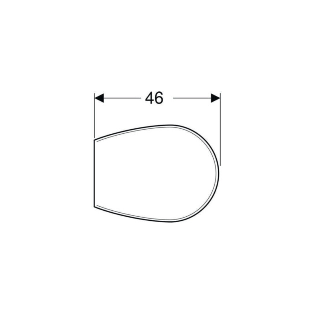 Geberit WC-Sitz Renova pg., o Abs, Befestig. v unt, Scharn. ES