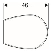 Geberit WC-Sitz Renova pg., o Abs, Befestig. v unt, Scharn. ES-5