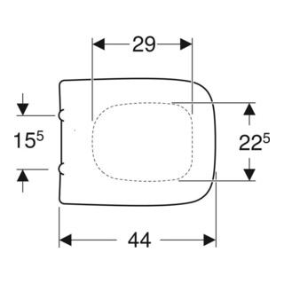 Geberit WC-Sitz RENOVA PLAN eckiges Design, ohne Absenkautomatik weiß