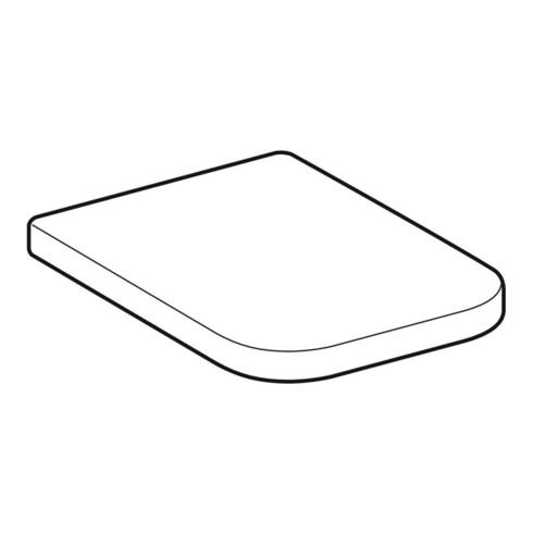 Geberit WC-Sitz RENOVA PLAN eckiges Design, ohne Absenkautomatik weiß