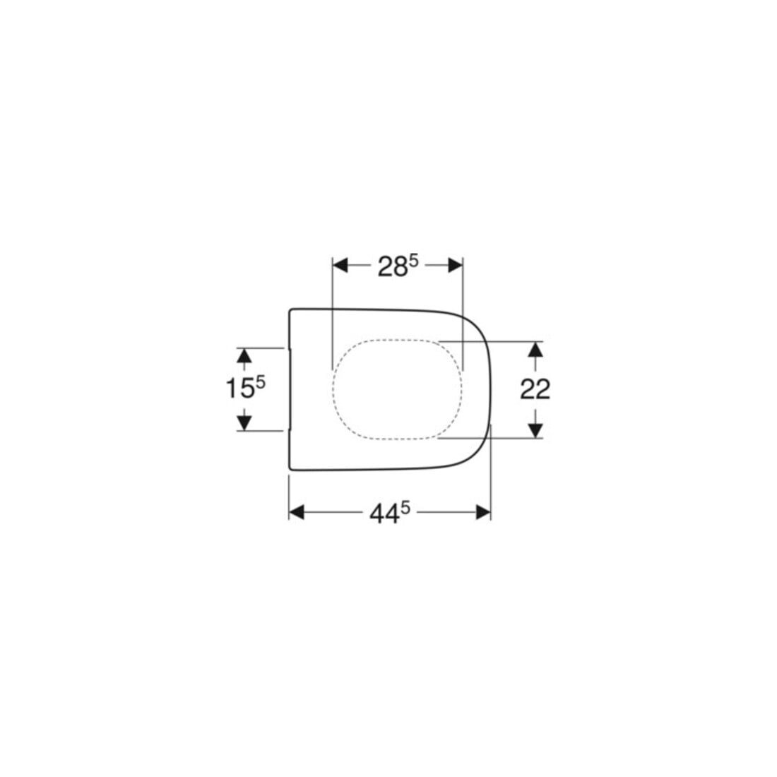 Geberit WC-Sitz Renova Plan ek, Bef. v o, Quick-R. MS vc, m Abs, we.
