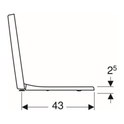 Geberit WC-Sitz Renova Plan S. MS vc, m Abs, w, eck., Befestig. v ob