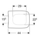 Geberit WC-Sitz Renova Plan S. MS vc, m Abs, w, eck., Befestig. v ob-4