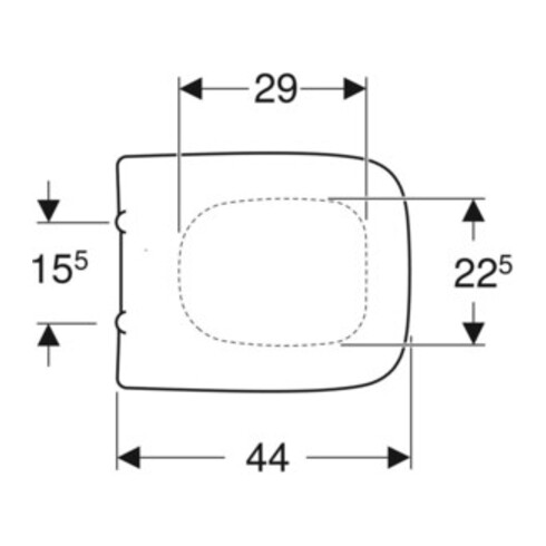 Geberit WC-Sitz Renova Plan S. MS vc, m Abs, w, eck., Befestig. v ob