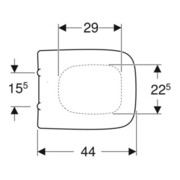 Geberit WC-Sitz Renova Plan S. MS vc, m Abs, w, eck., Befestig. v ob-4