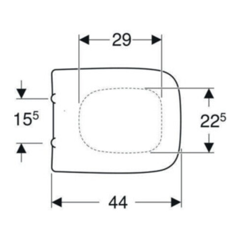 Geberit WC-Sitz Renova Plan S. MS vc, m Abs, w, eck., Befestig. v ob