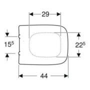 Geberit WC-Sitz Renova Plan S. MS vc, m Abs, w, eck., Befestig. v ob-5