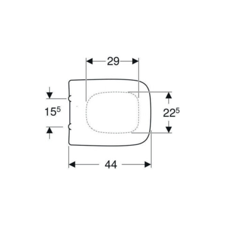 Geberit WC-Sitz Renova Plan S. MS vc, m Abs, w, eck., Befestig. v ob