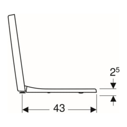 Geberit WC-Sitz Renova Plan we., Befestig. v unt, Scharn. Edelstahl