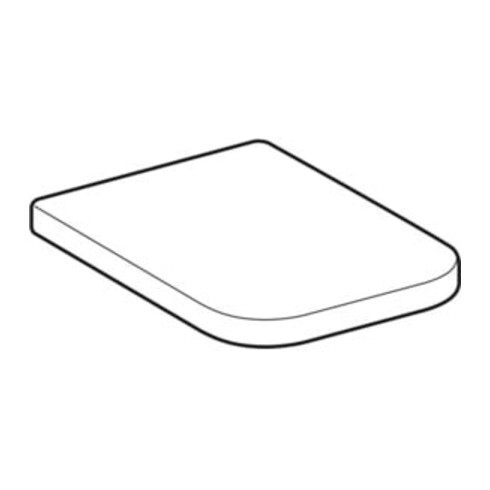 Geberit WC-Sitz Renova Plan we., Befestig. v unt, Scharn. Edelstahl