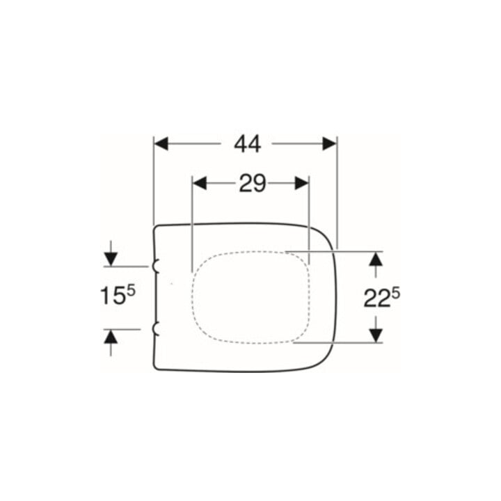 Geberit WC-Sitz Renova Plan we., Befestig. v unt, Scharn. Edelstahl