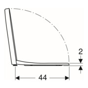 Geberit WC-Sitz Renova Plan we., Befestig. v unt, Scharn. Edelstahl-2