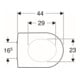 Geberit WC-Sitz Renova Plan we., Befestig. v unt, Scharn. Edelstahl-4