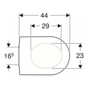Geberit WC-Sitz Renova Plan we., Befestig. v unt, Scharn. Edelstahl-4