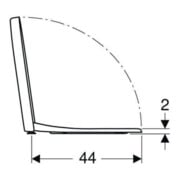 Geberit WC-Sitz Renova Plan we., Befestig. v unt, Scharn. Edelstahl-5