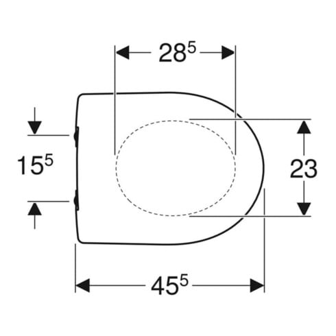 Geberit WC-Sitz Renova S. ES, w, o. Absenkaut., Befestig. v ob