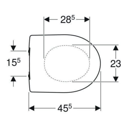 Geberit WC-Sitz Renova S. ES, w, o. Absenkaut., Befestig. v ob