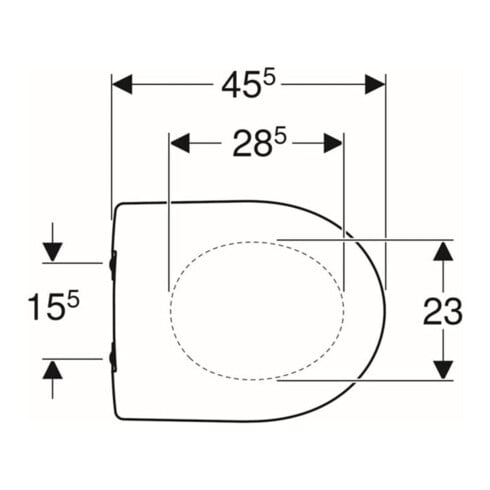 Geberit WC-Sitz Renova S. ES, w, o. Absenkaut., Befestig. v ob