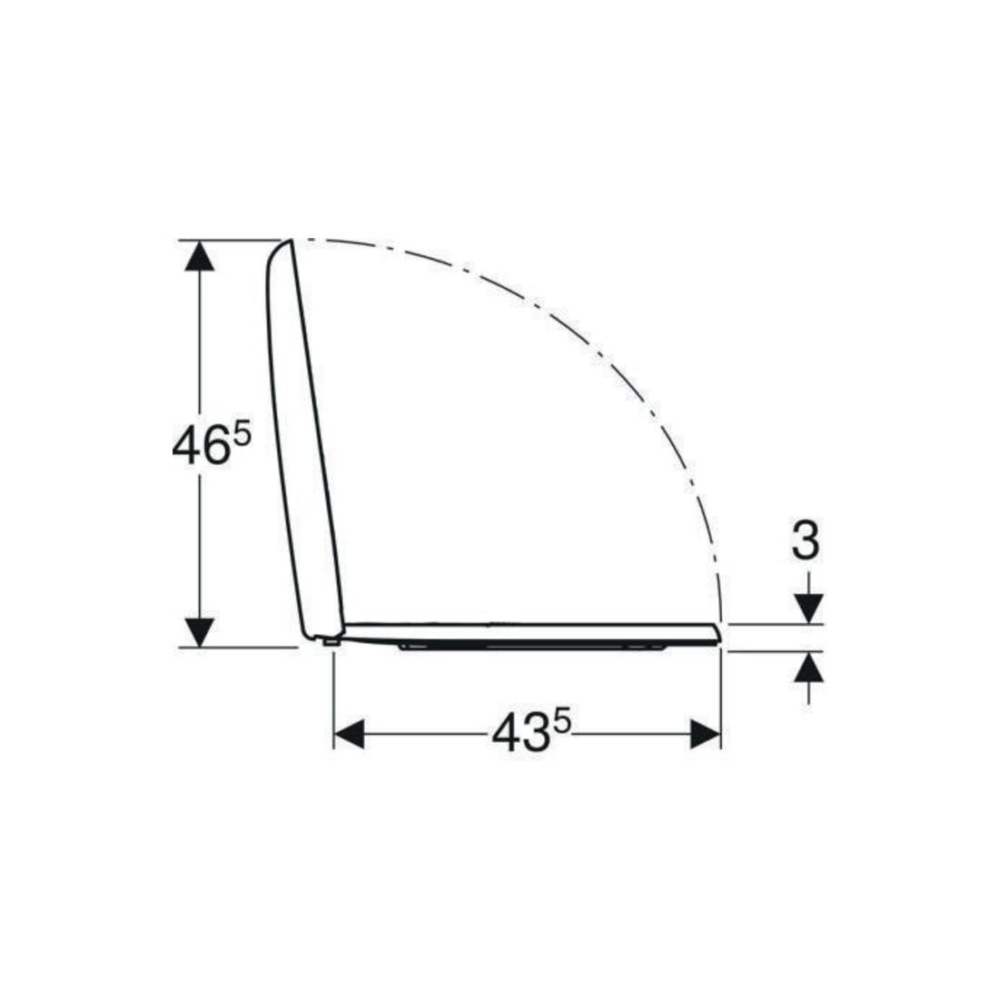 Geberit WC-Sitz Renova S. MS vc, pg., m Abs, Befestig. v ob