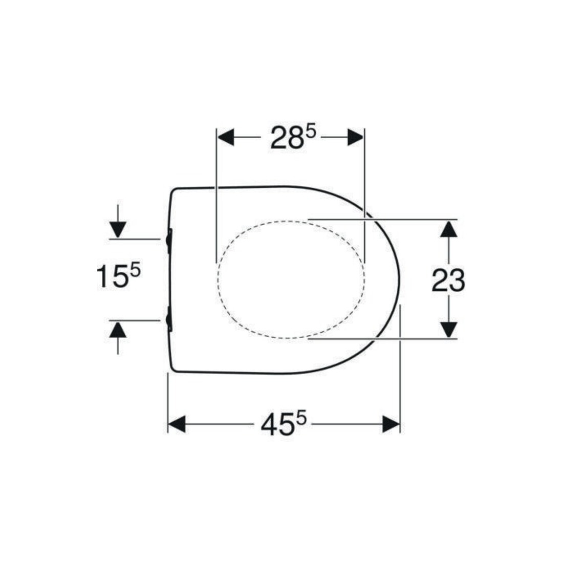Geberit WC-Sitz Renova S. MS vc, pg., m Abs, Befestig. v ob